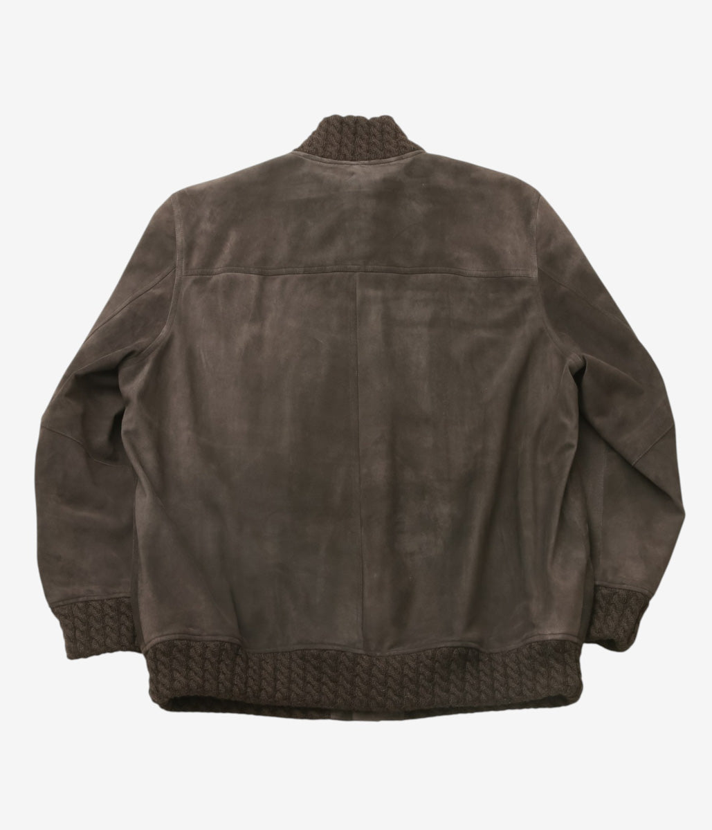 GORSCH ''LAMB LEATHER BLOUSON SUEDE SIDE'' (DARK BROWN)