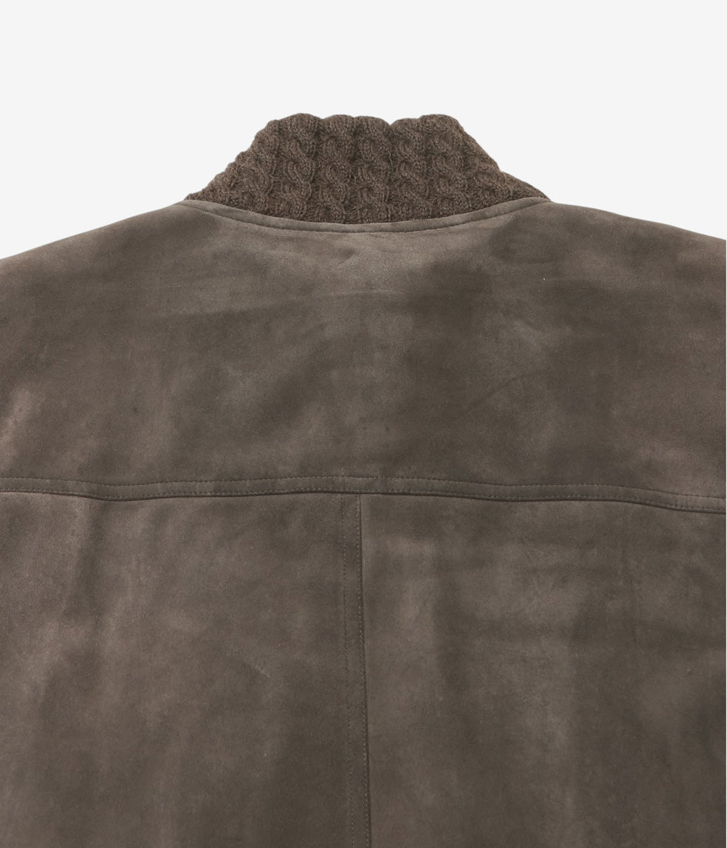 GORSCH ''LAMB LEATHER BLOUSON SUEDE SIDE'' (DARK BROWN)