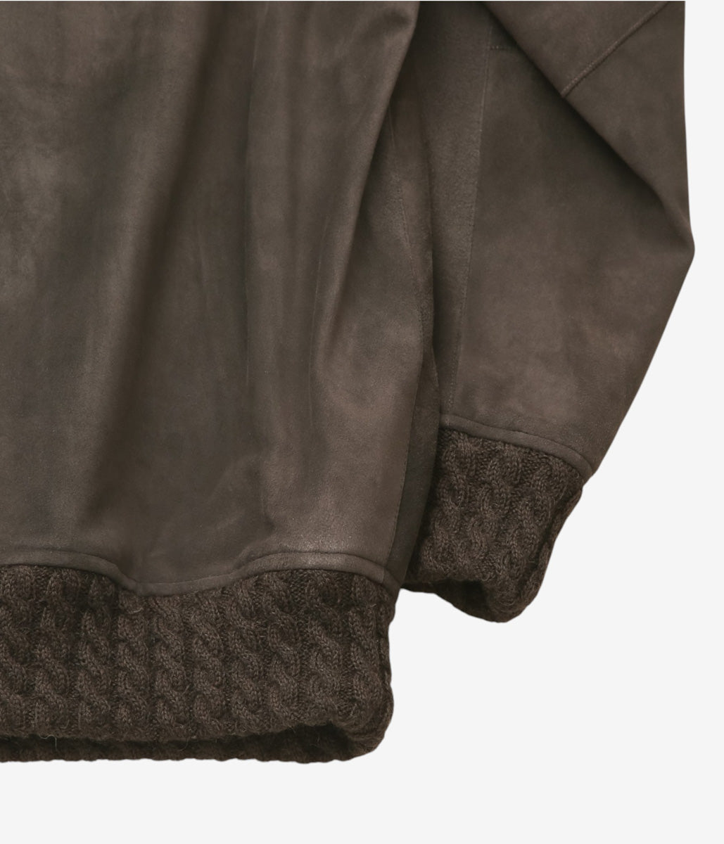 GORSCH ''LAMB LEATHER BLOUSON SUEDE SIDE'' (DARK BROWN)