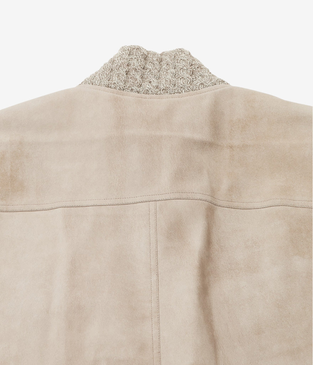 GORSCH ''LAMB LEATHER BLOUSON SUEDE SIDE'' (LIGHT KHAKI)
