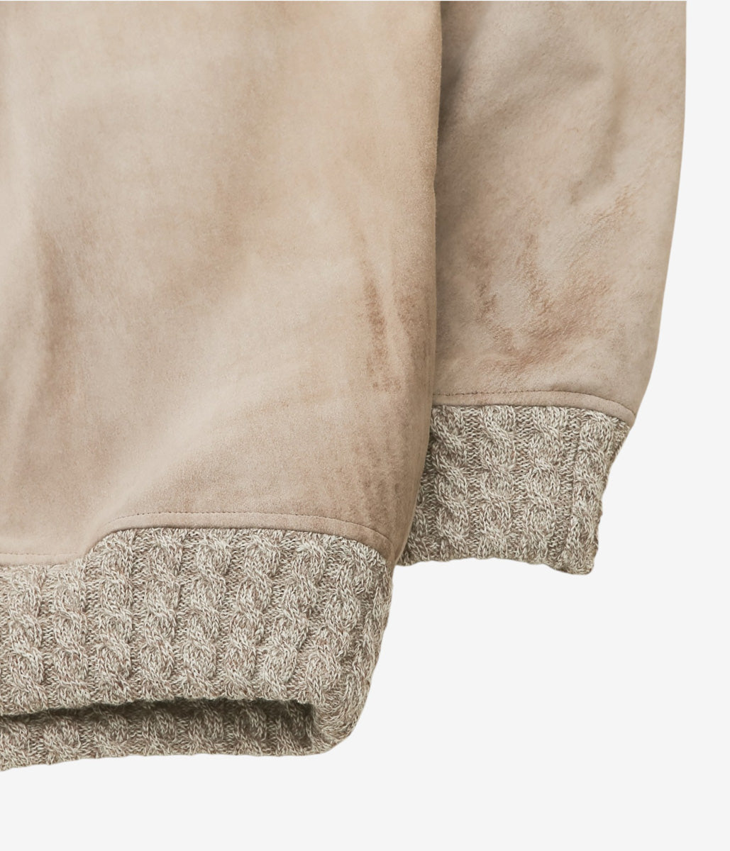 GORSCH ''LAMB LEATHER BLOUSON SUEDE SIDE'' (LIGHT KHAKI)