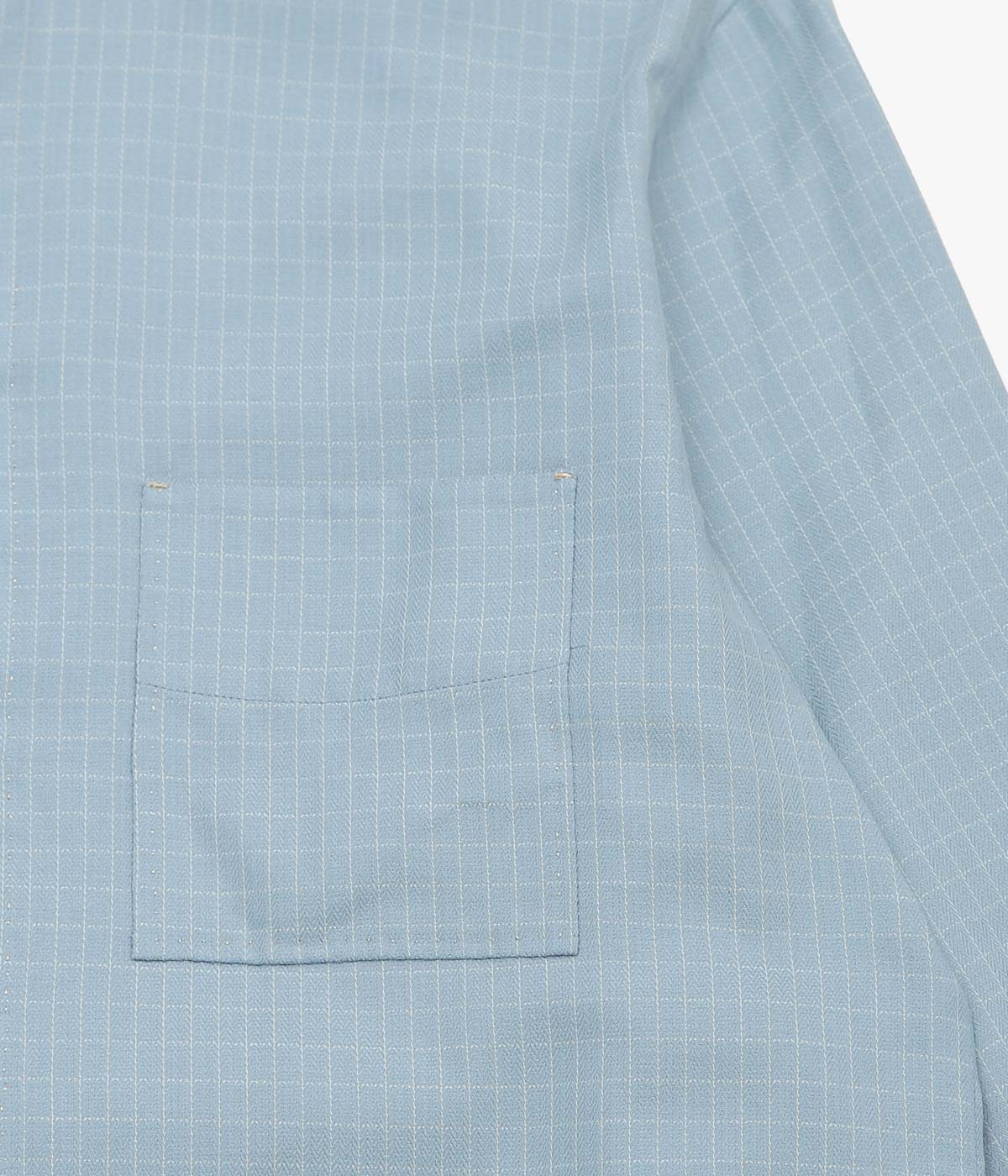 GORSCH ''OMOIDE POKET STAND COLLAR COTTON SHIRT'' (BLUE CHECK