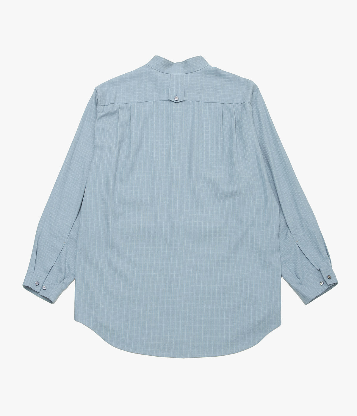 GORSCH ''OMOIDE POKET STAND COLLAR COTTON SHIRT'' (BLUE CHECK