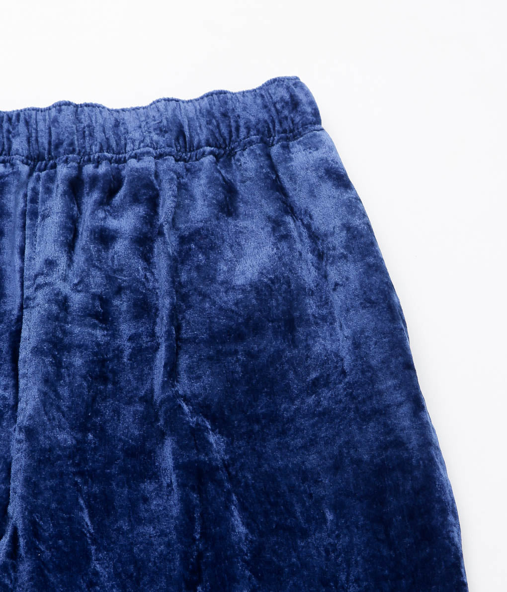 GORSCH ''RYUKYU INDIGO DYED SILK VELVET EASY TROUSERS'' (INDIGO)