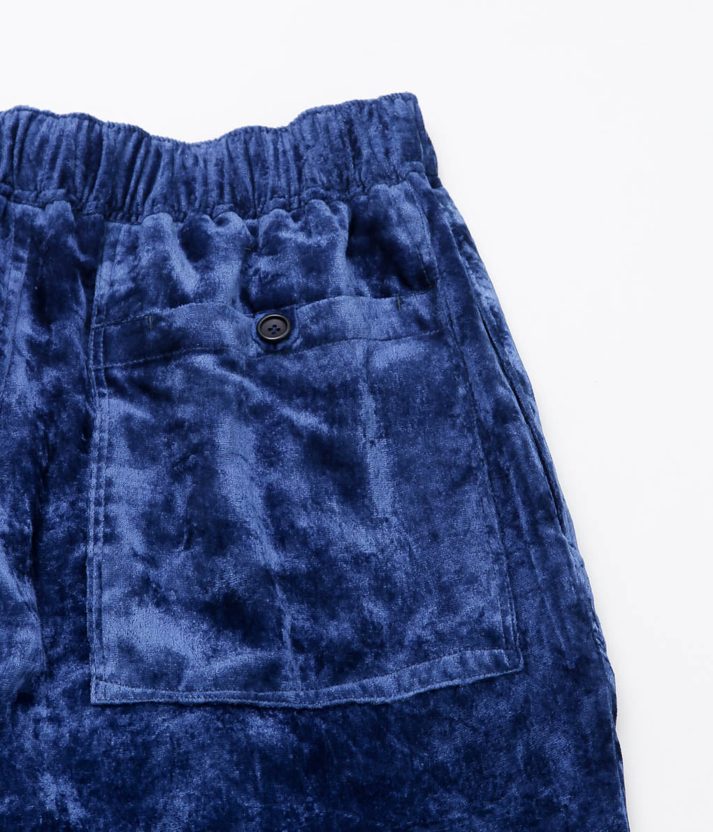 GORSCH ''RYUKYU INDIGO DYED SILK VELVET EASY TROUSERS'' (INDIGO)