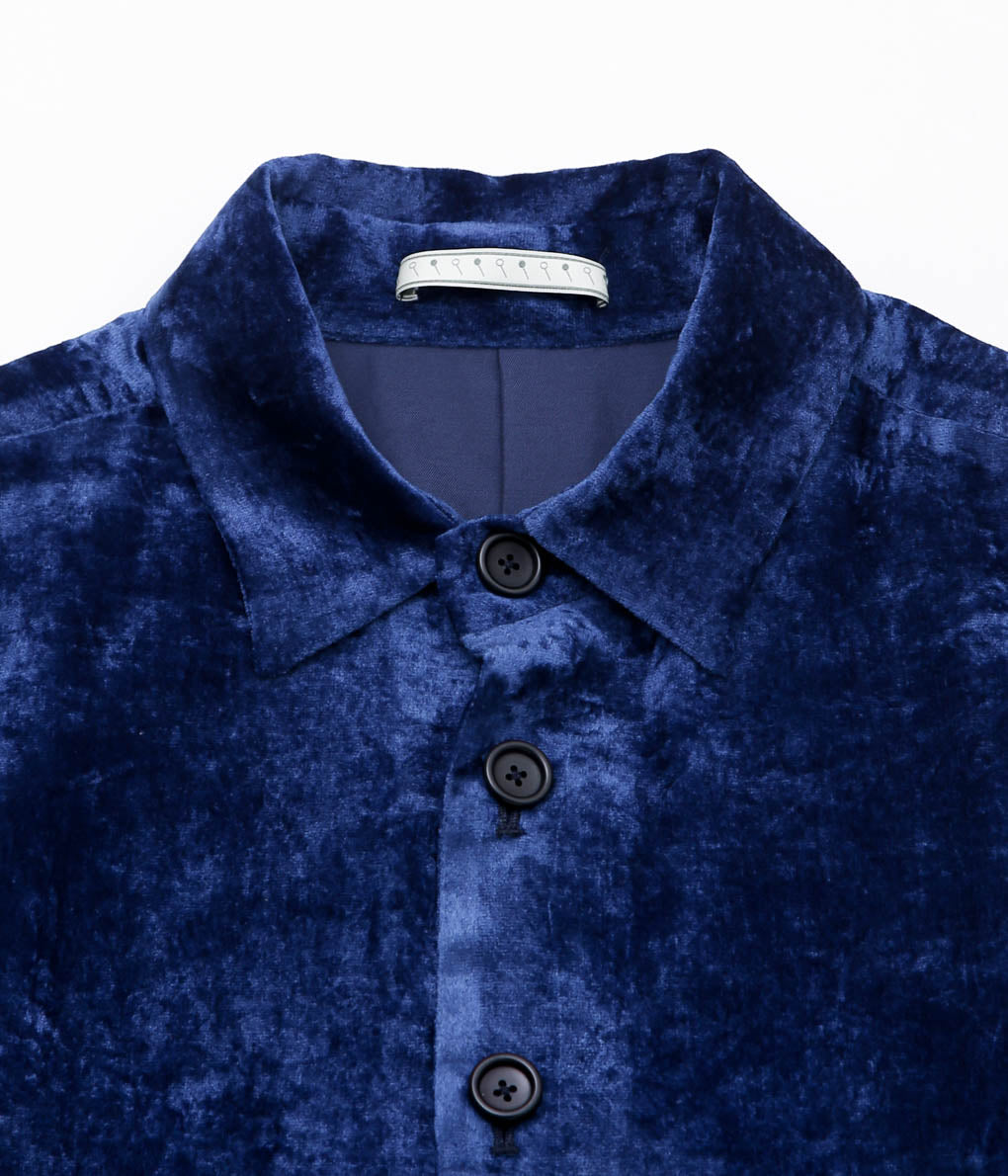 GORSCH ''RYUKYU INDIGO DYED SILK VELVET JACKET'' (INDIGO)