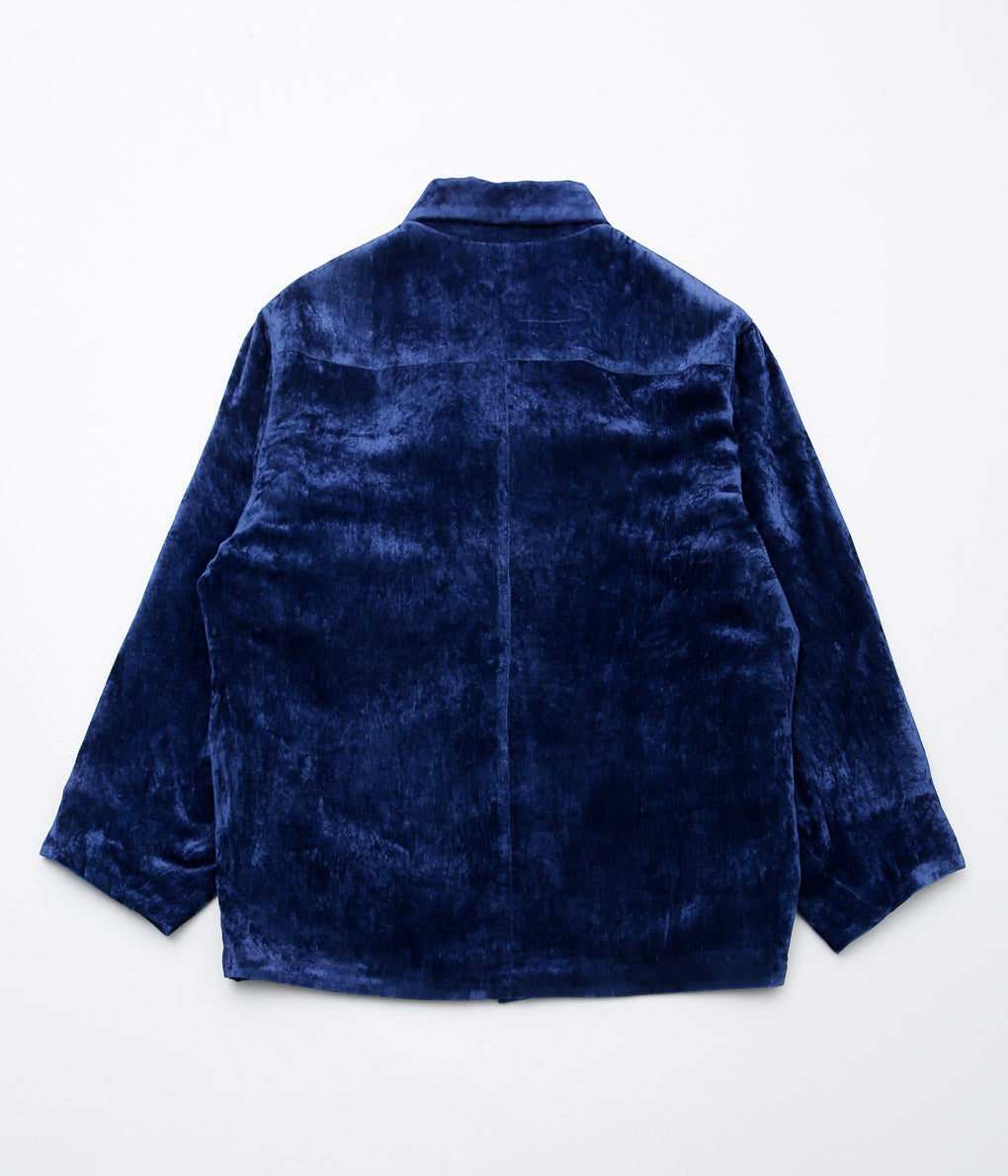 GORSCH ''RYUKYU INDIGO DYED SILK VELVET JACKET'' (INDIGO)