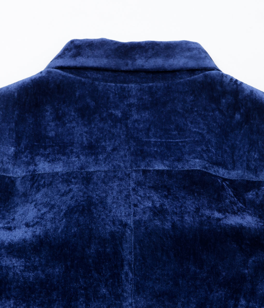 GORSCH ''RYUKYU INDIGO DYED SILK VELVET JACKET'' (INDIGO)