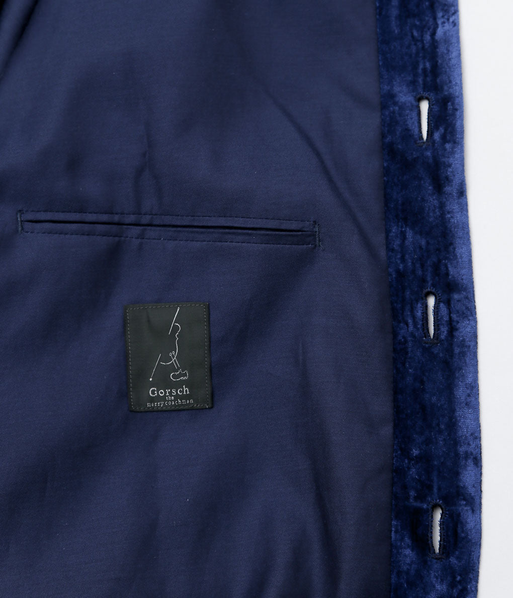 GORSCH ''RYUKYU INDIGO DYED SILK VELVET JACKET'' (INDIGO)