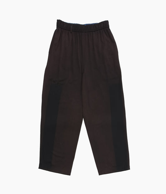 GORSCH ''RYUKYU INDIGO DYED SUMMER WOOL KNIT EASY TROUSERS'' (WOOD BLOCK)