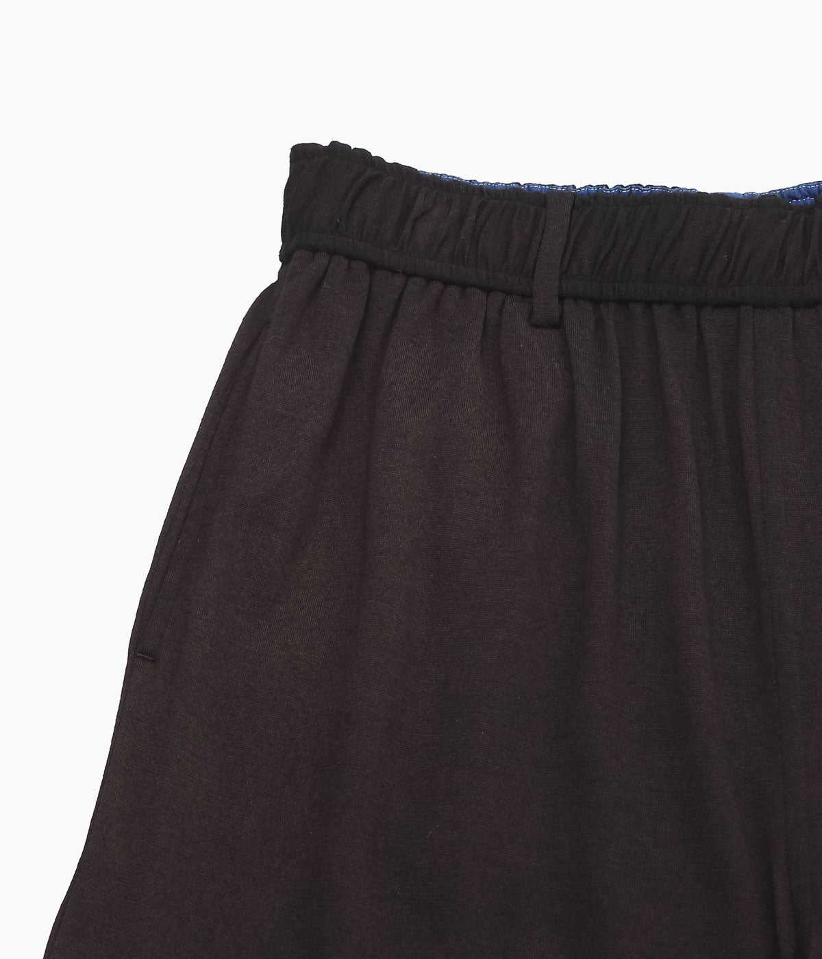 GORSCH ''RYUKYU INDIGO DYED SUMMER WOOL KNIT EASY TROUSERS'' (WOOD BLOCK)