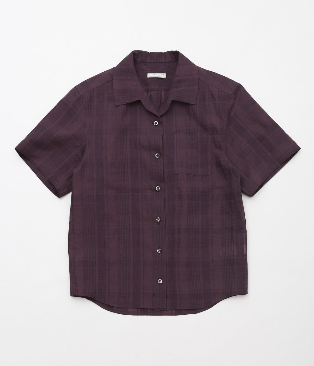 GORSCH ''SHORT SLEEVE CHECK SHIRT ''(BROWN)