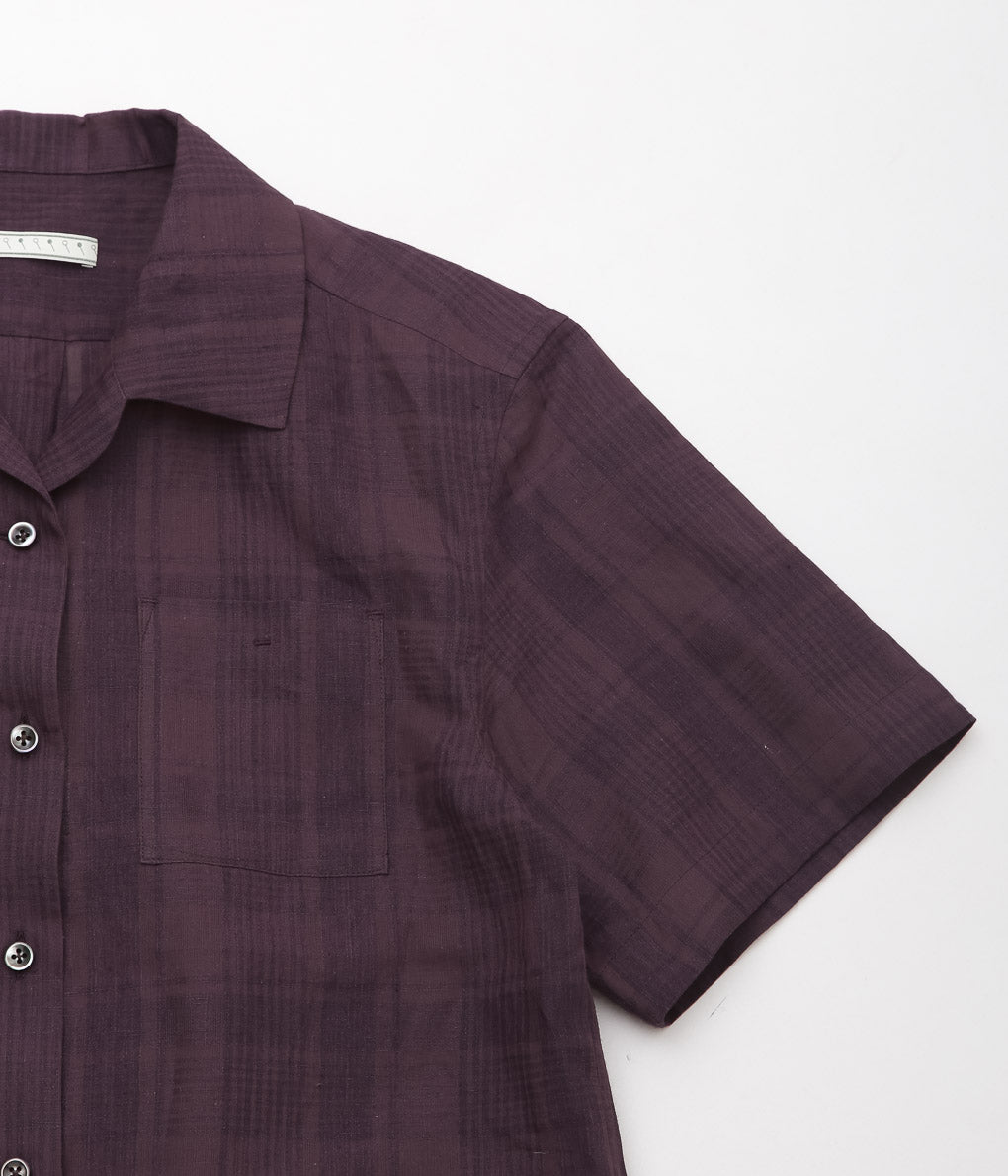 GORSCH ''SHORT SLEEVE CHECK SHIRT ''(BROWN)