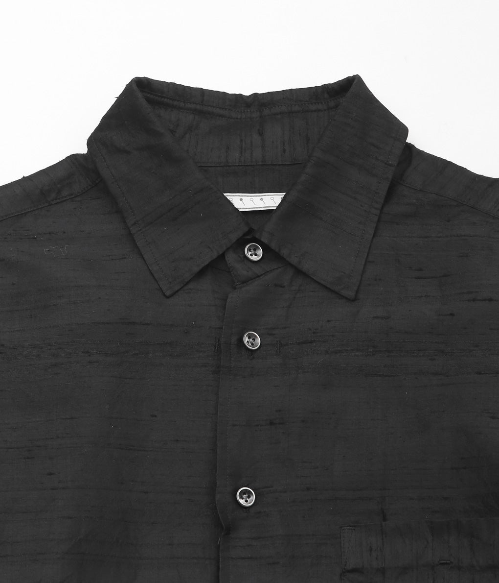 GORSCH ''SILK DUPION COLLAR SHIRT'' (BLACK)