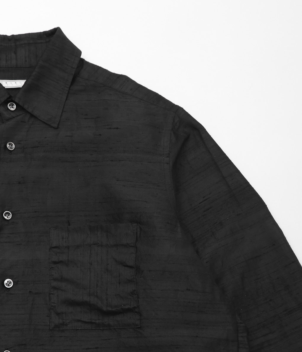 GORSCH ''SILK DUPION COLLAR SHIRT'' (BLACK)