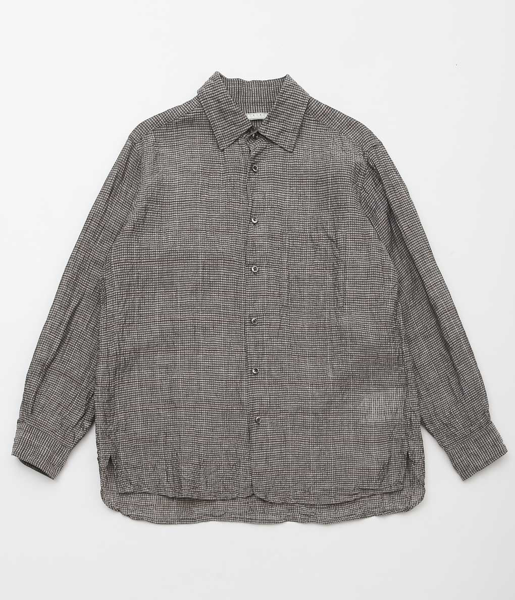 GORSCH ''VINTAGE FABRIC COLLAR SHIRT'' (BROWN CHECK)