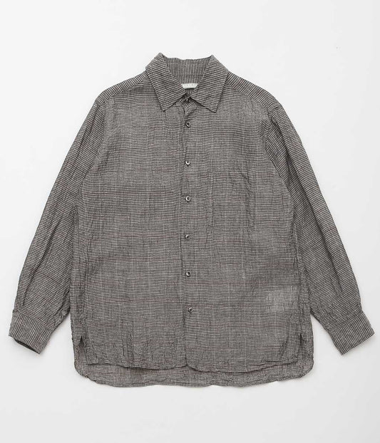 GORSCH ''VINTAGE FABRIC COLLAR SHIRT'' (BROWN CHECK)