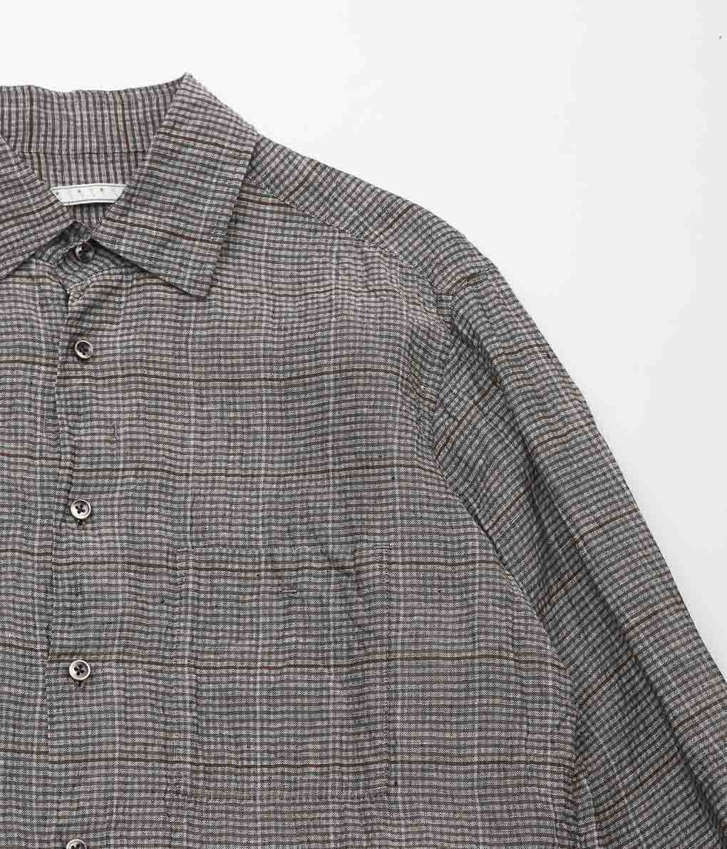 GORSCH ''VINTAGE FABRIC COLLAR SHIRT'' (BROWN CHECK)