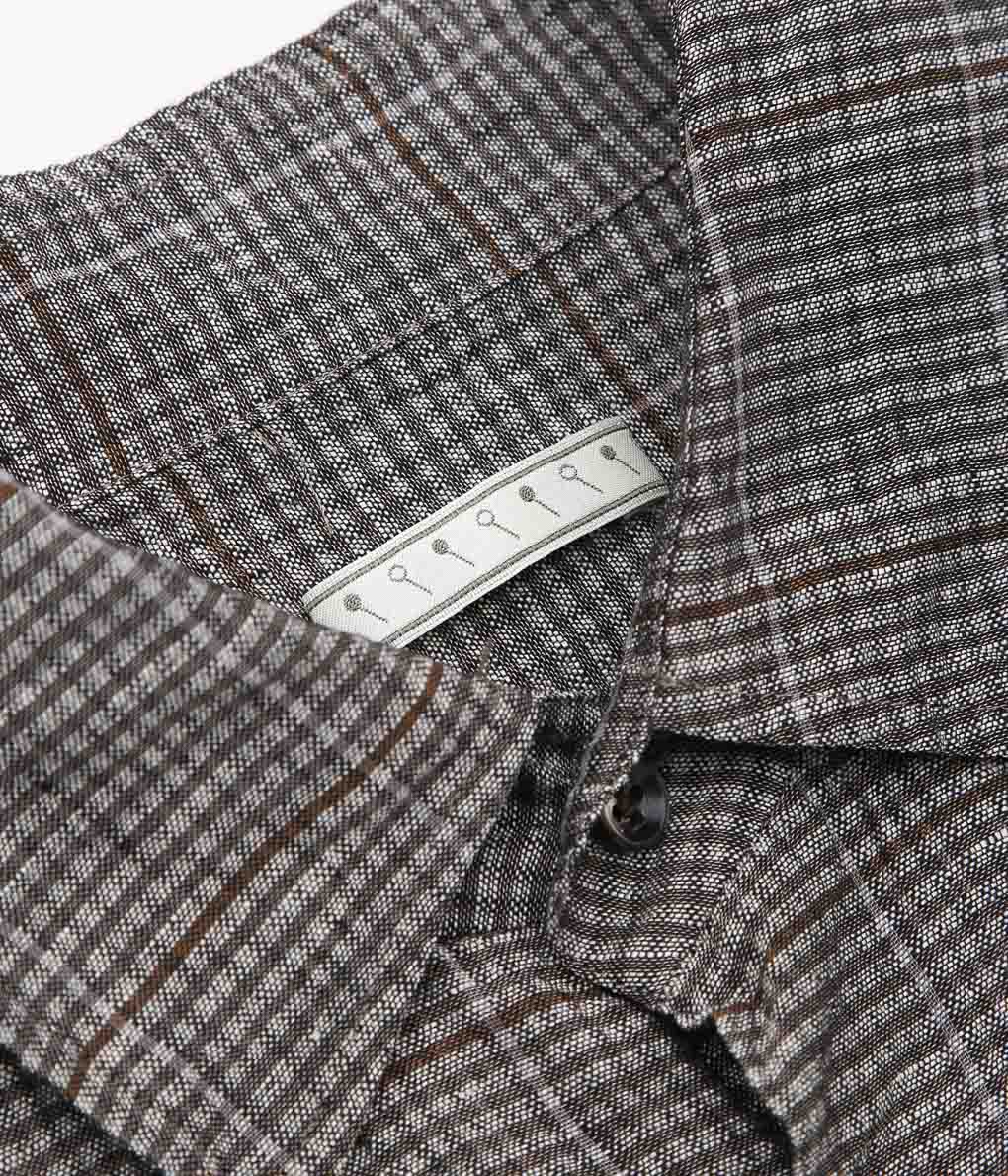 GORSCH ''VINTAGE FABRIC COLLAR SHIRT'' (BROWN CHECK)