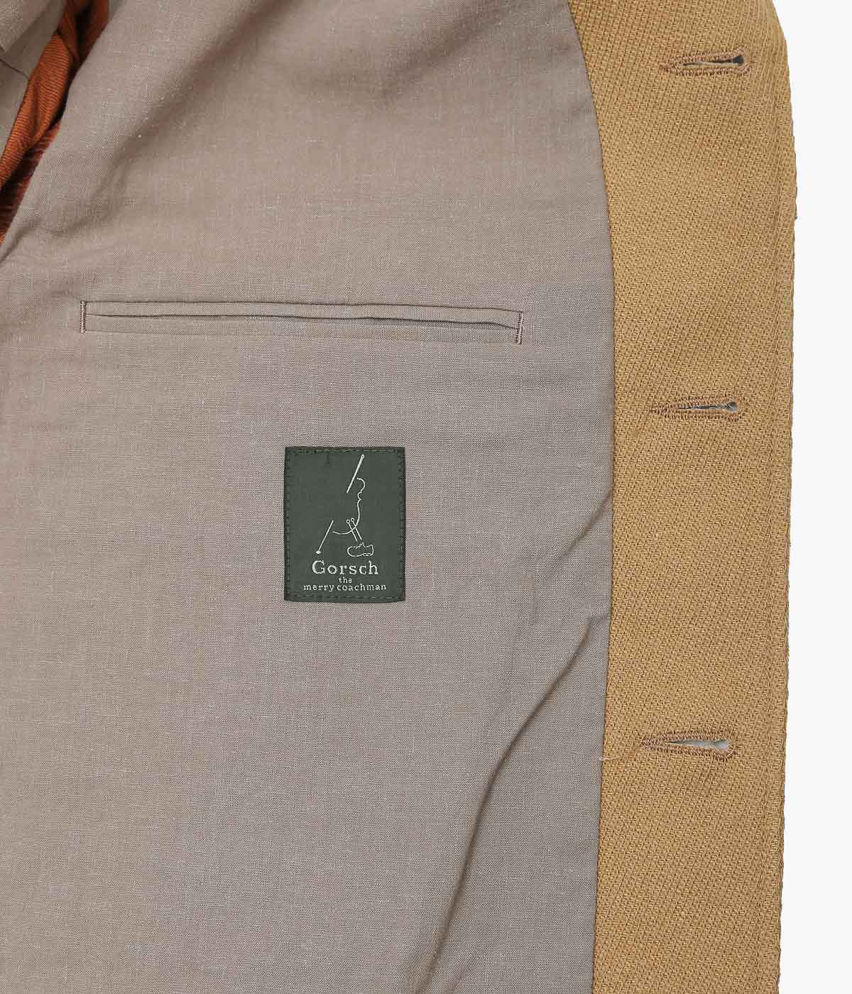 GORSCH ''VINTAGE HERRINGBONE WOOL CROPPED JACKET'' (CAMEL)