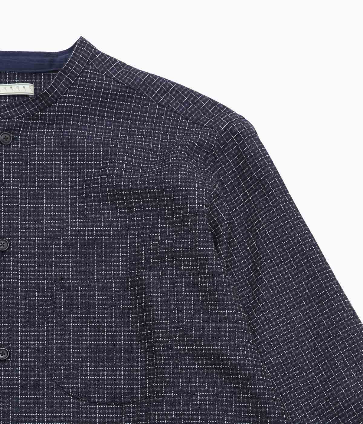GORSCH ''VINTAGE WOOL CHECK SHIRT COAT'' (NAVY CHECK)