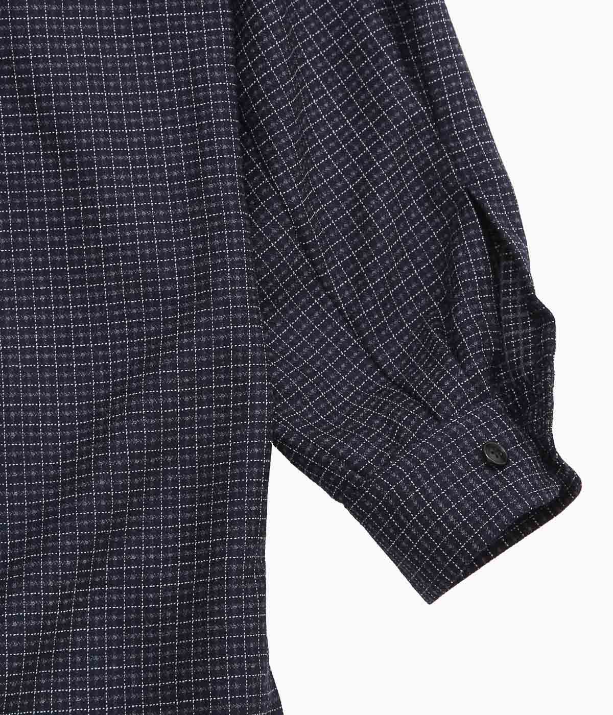 GORSCH ''VINTAGE WOOL CHECK SHIRT COAT'' (NAVY CHECK)