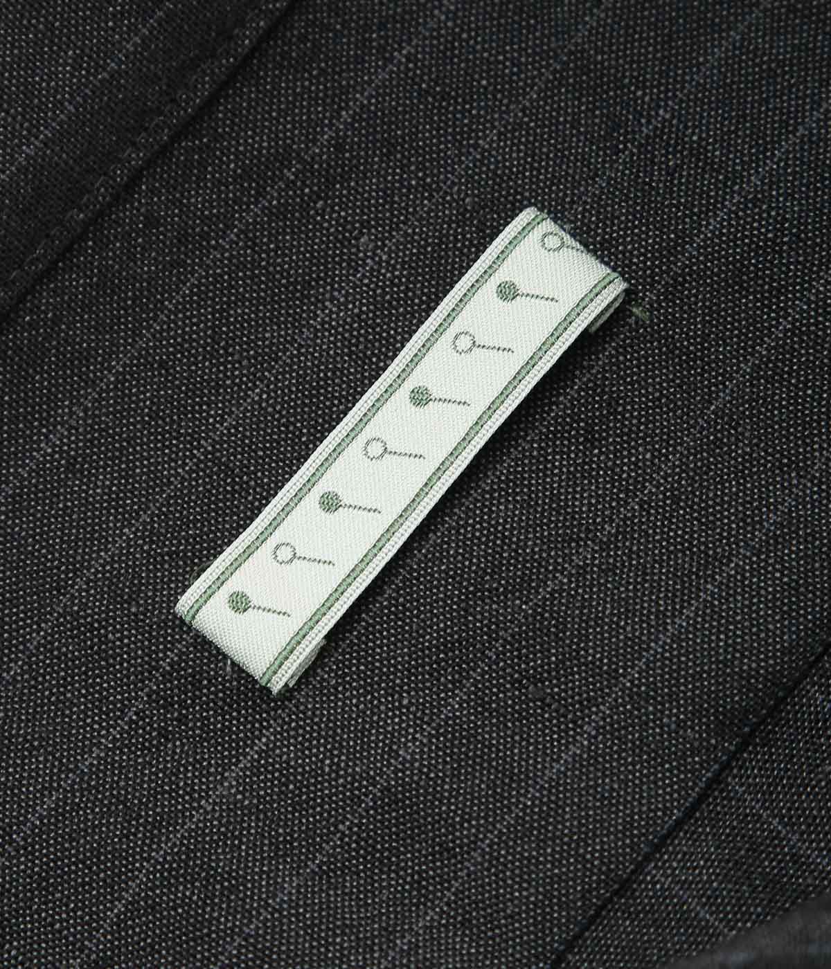 GORSCH ''WOOL LINEN WIDE SILHOUETTE COLLAR SHIRT'' (GREY STRIPE)