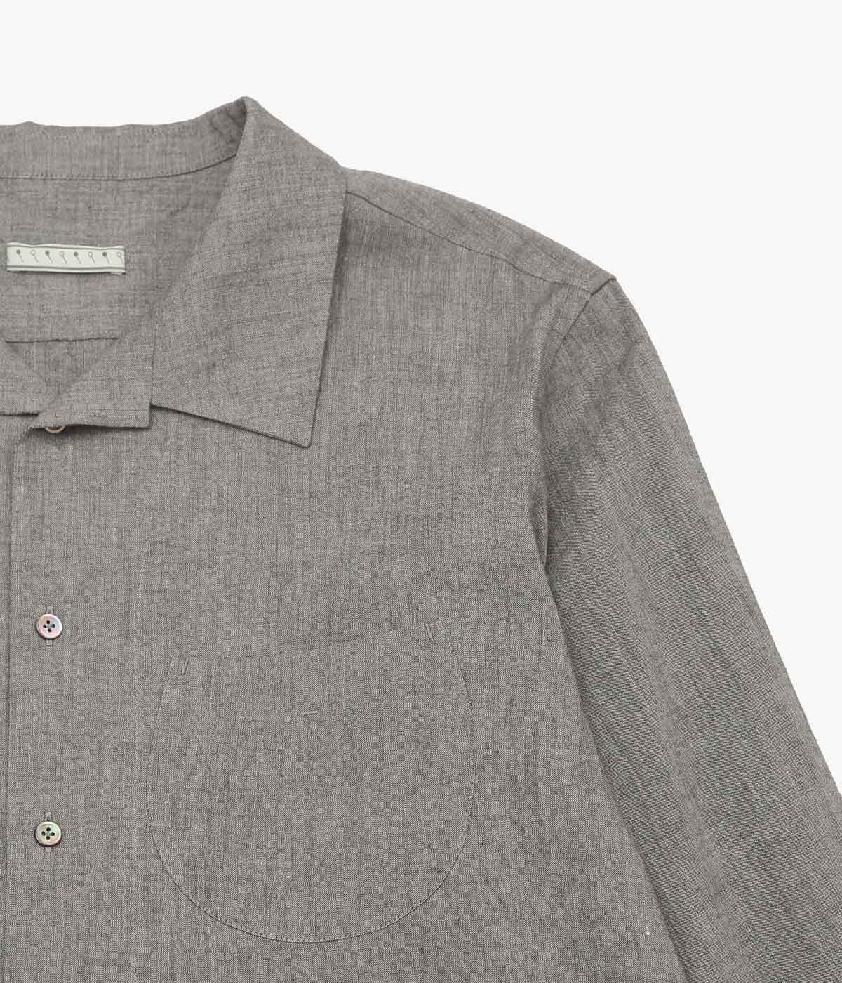 GORSCH ''YAK MIXED L/C BREATH COLLAR SHIRT'' (DARK GREY)