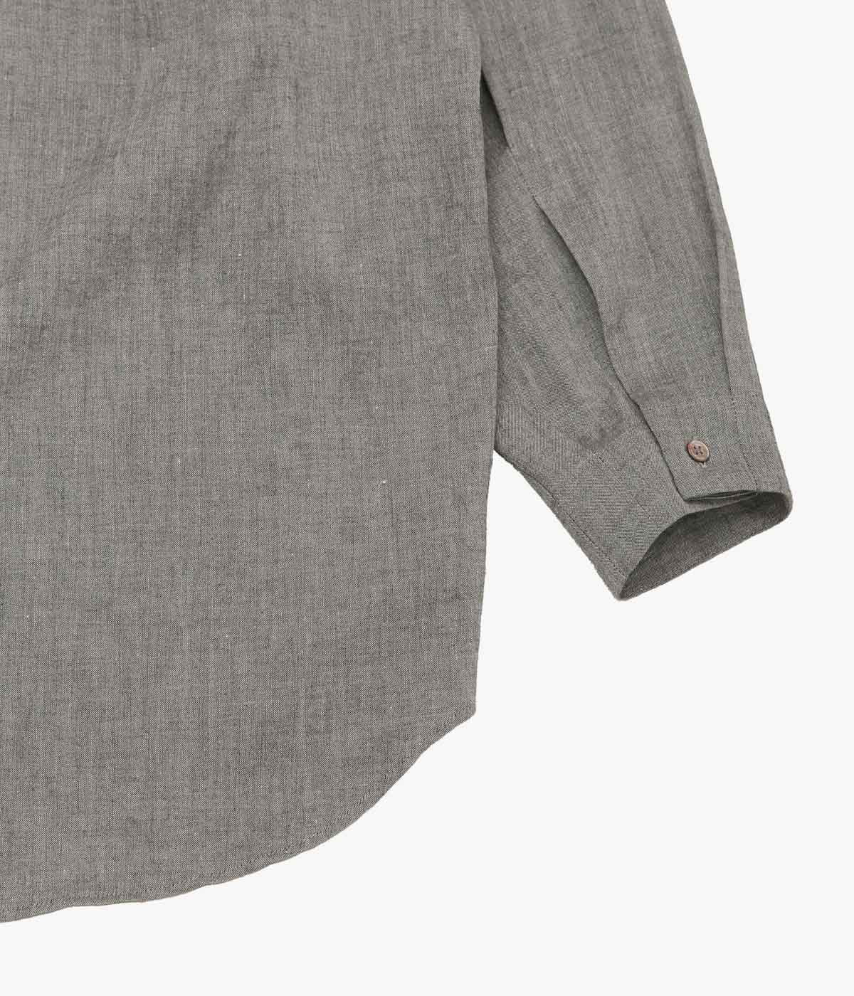 GORSCH ''YAK MIXED L/C BREATH COLLAR SHIRT'' (DARK GREY)