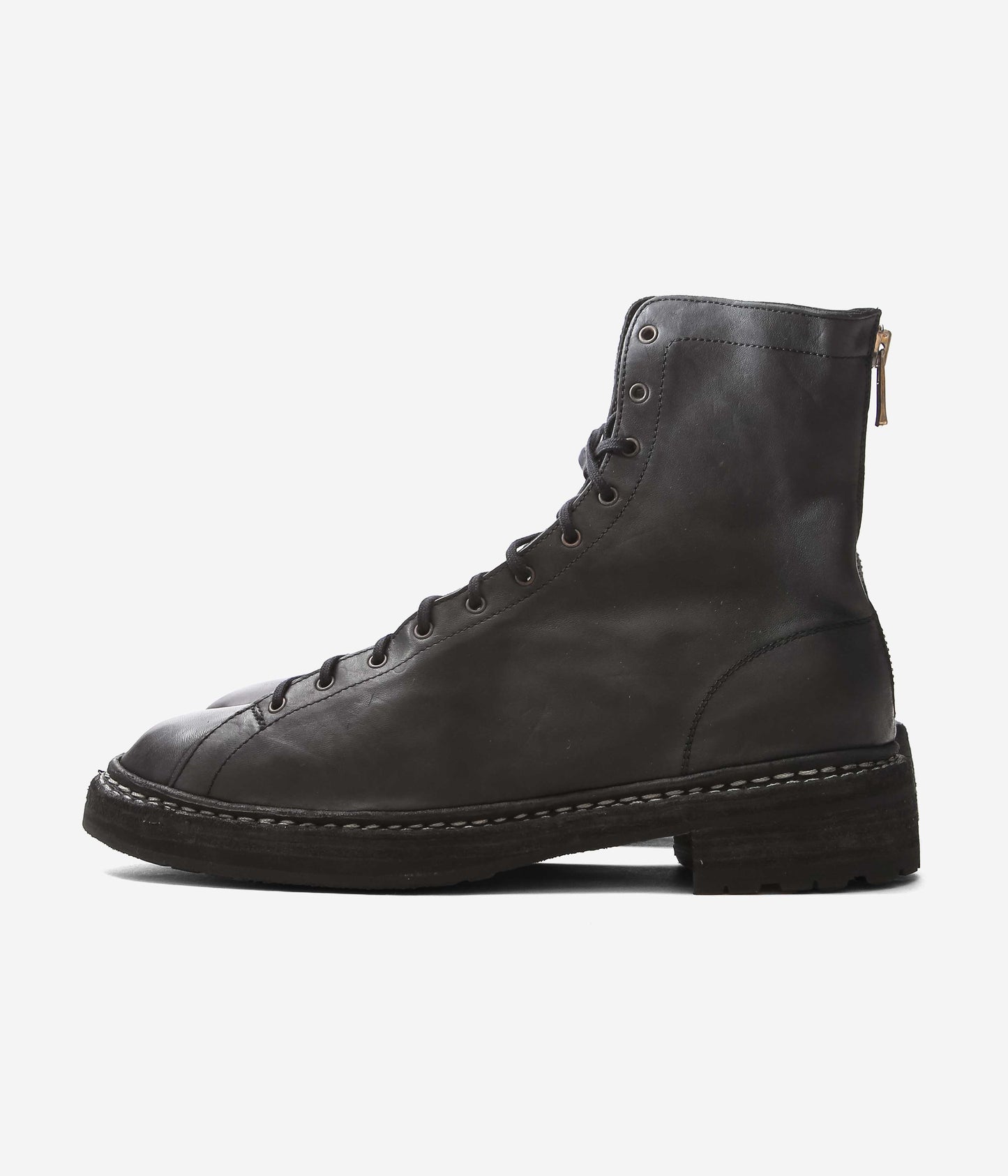 GUIDI ''【5212BZV】LACED UP BACK ZIP BOOT HORSE FULL GRAIN'' (BLKT)