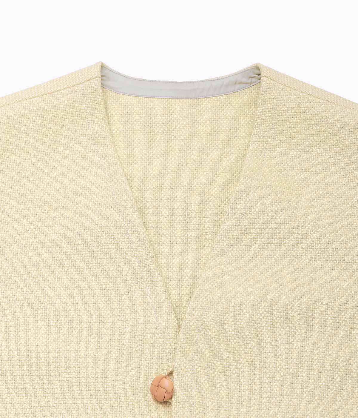 トップス Herill 25AW Cashmerelinenmat Chimayovest HERILL ''CASHMERELINENMAT CHIMAYOVEST'' (CREAM) – THE STORE
