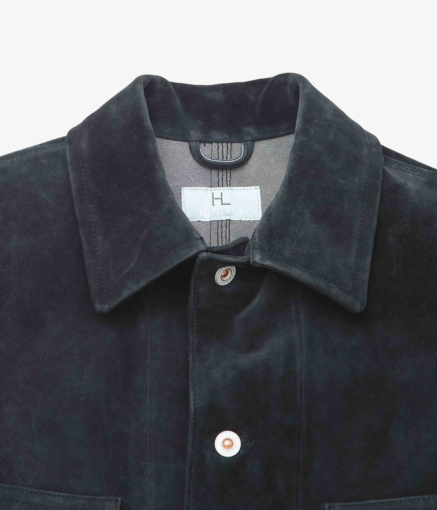 HERILL ''GOATSUEDE RAILROAD CHOREJACKET'' (FADED BLACK)