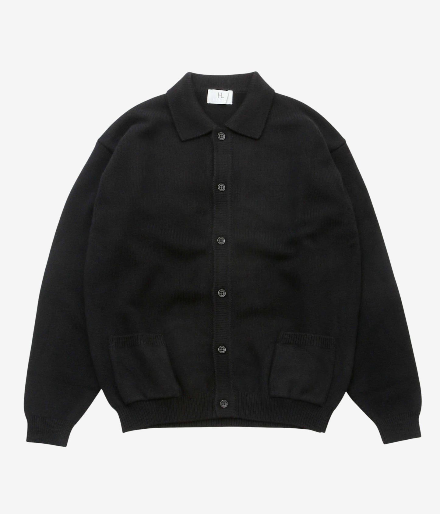 HERILL "GOLDEN SEAISLAND POLO CARDIGAN" (BLACK)