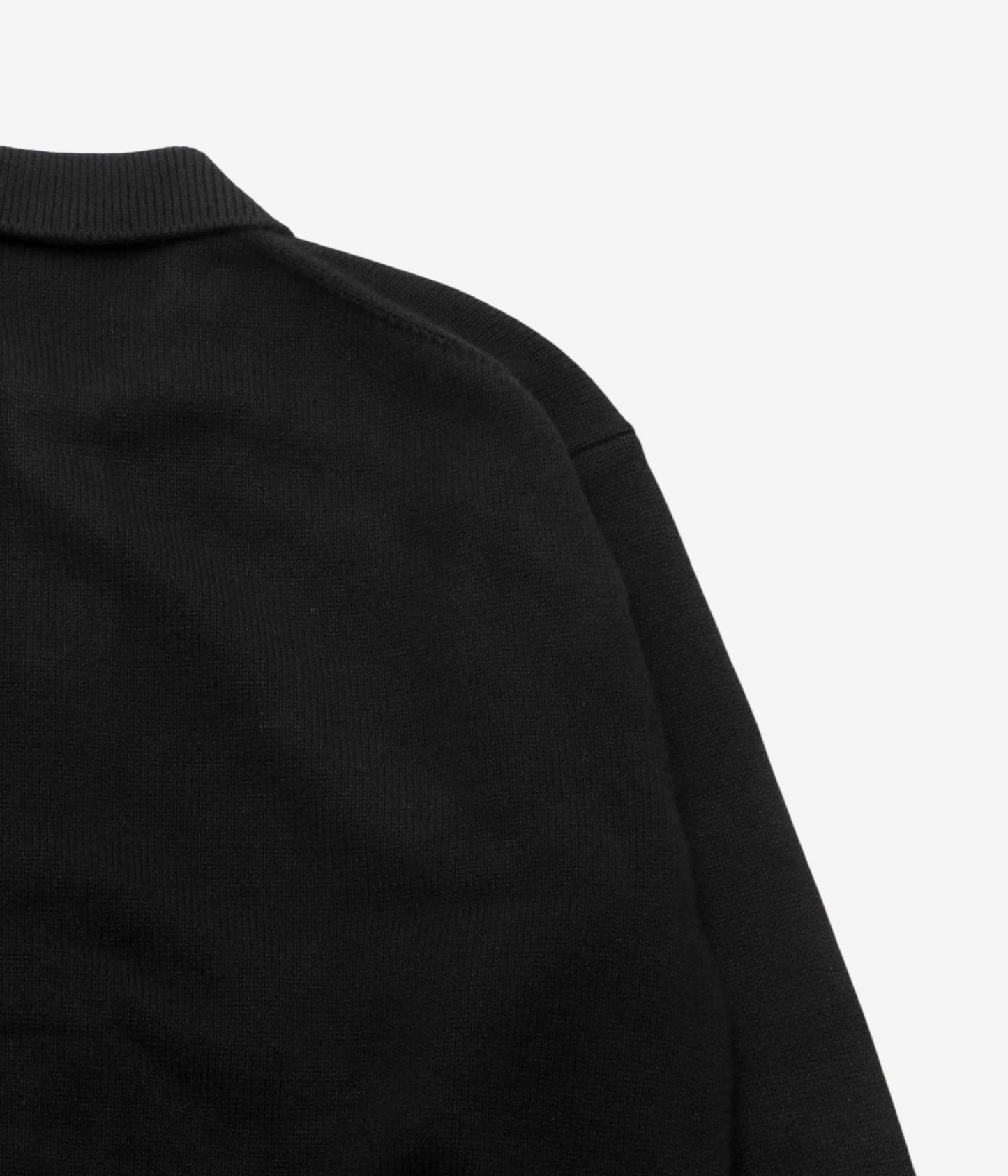 HERILL "GOLDEN SEAISLAND POLO CARDIGAN" (BLACK)