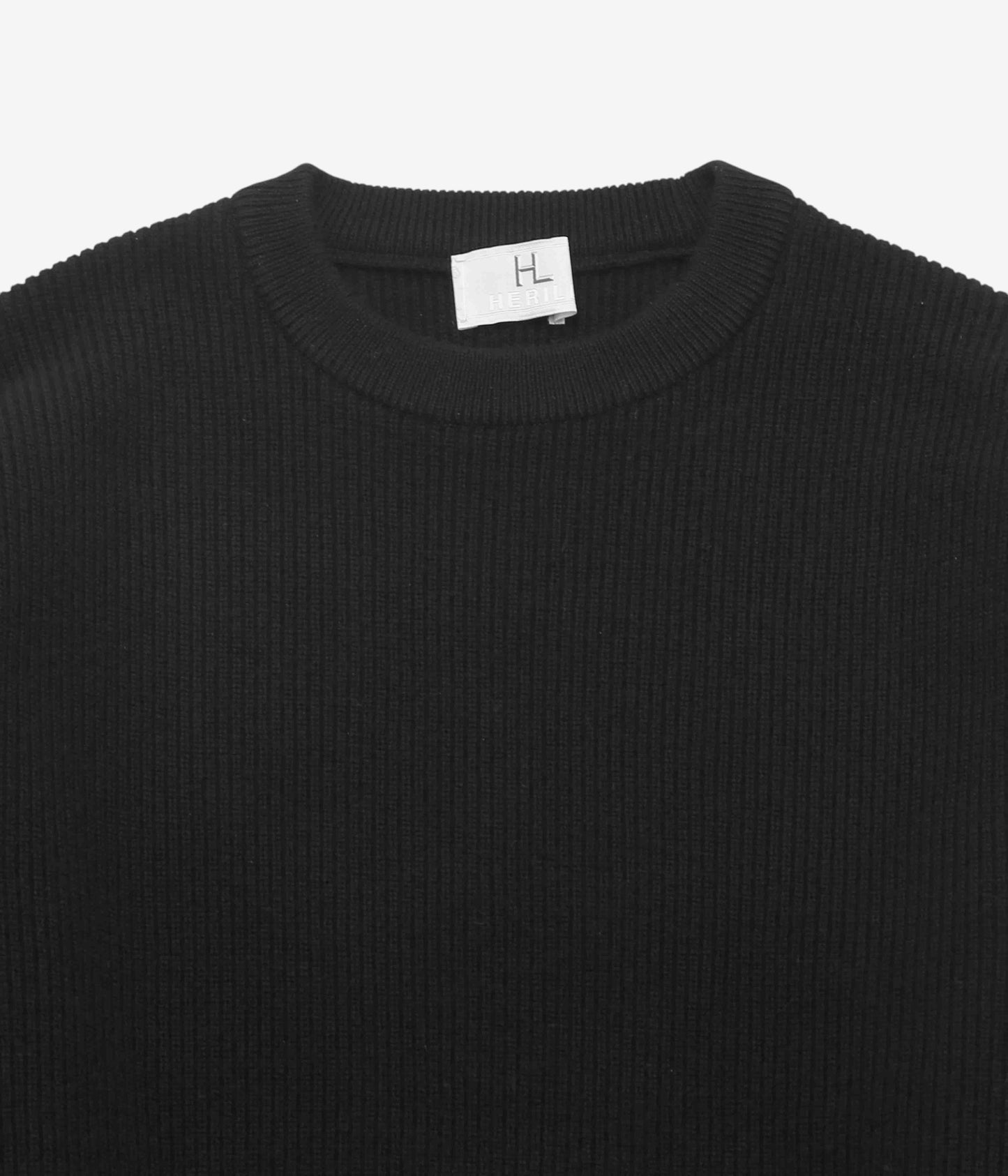 HERILL ''GOLDEN SEAISLAND RIBSTICHSWEATER'' (BLACK)