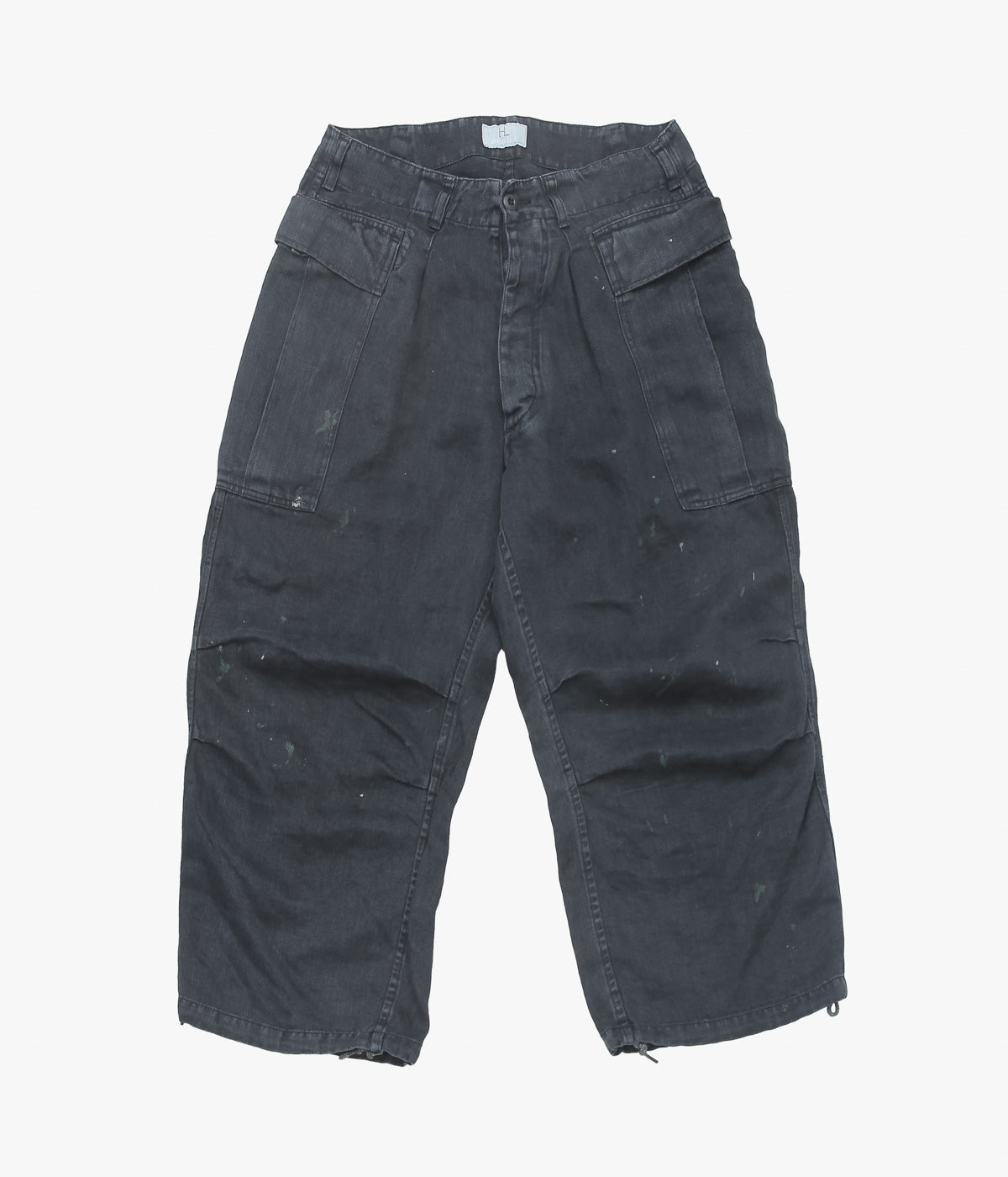 HERILL "HBT LINEN CARGOPANTS" (BLACK)