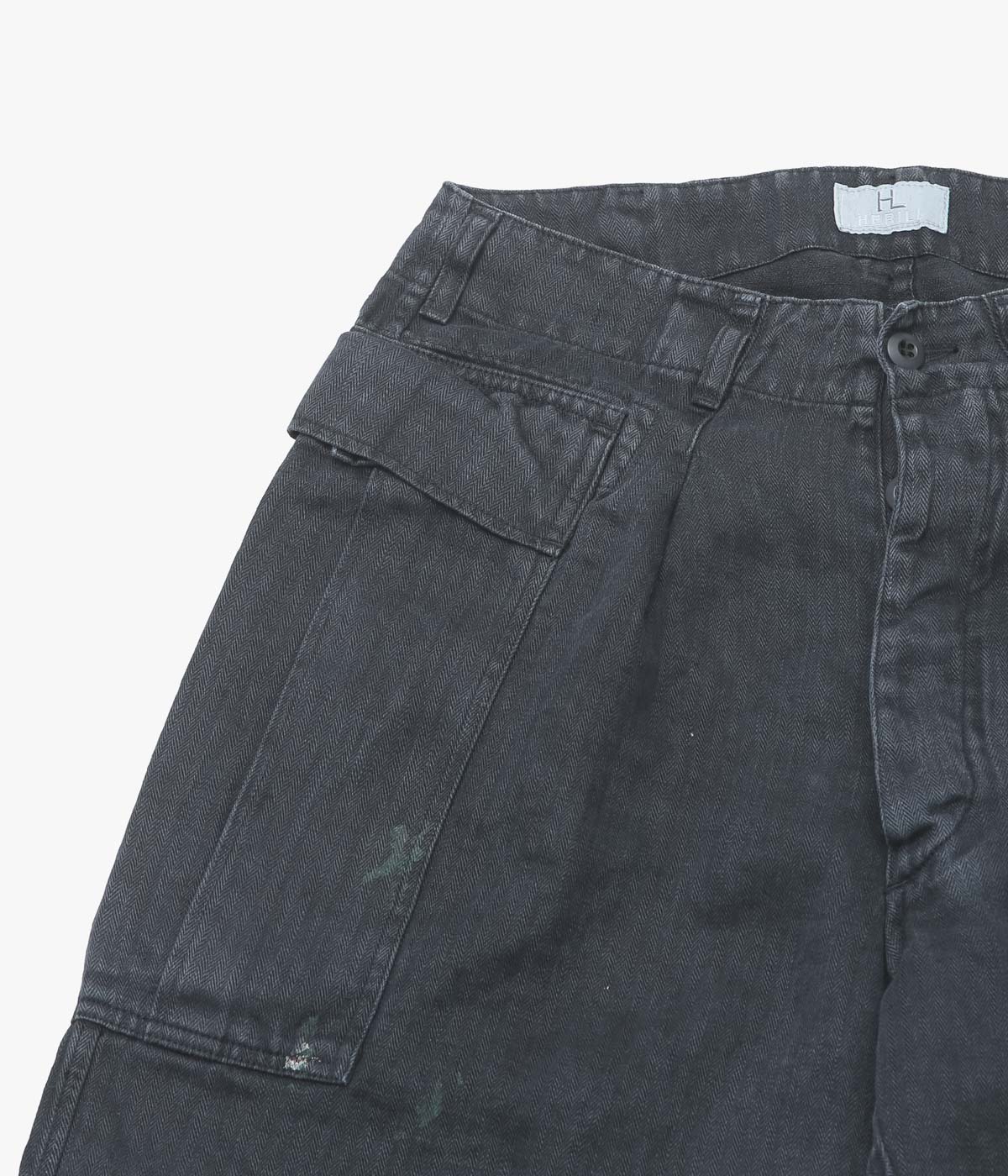 HERILL "HBT LINEN CARGOPANTS" (BLACK)