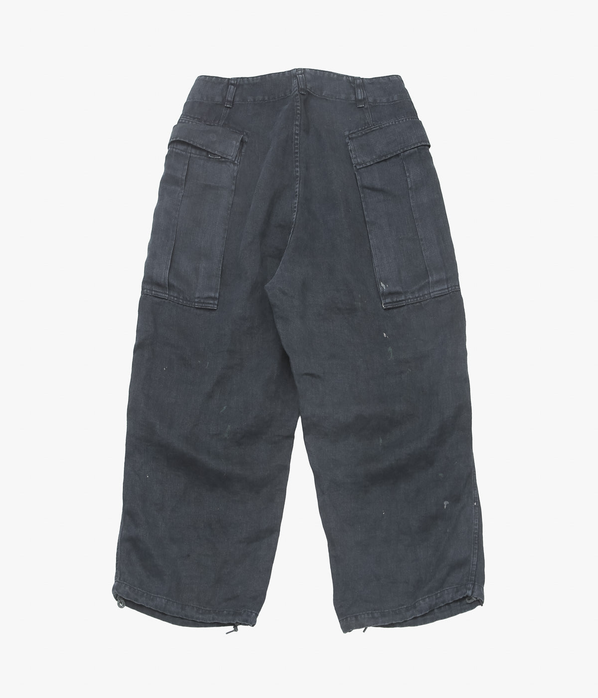 HERILL HBT Linen Cargopants ブラック HERILL ''HBT LINEN CARGOPANTS'' (BLACK) – THE STORE BY MAIDENS