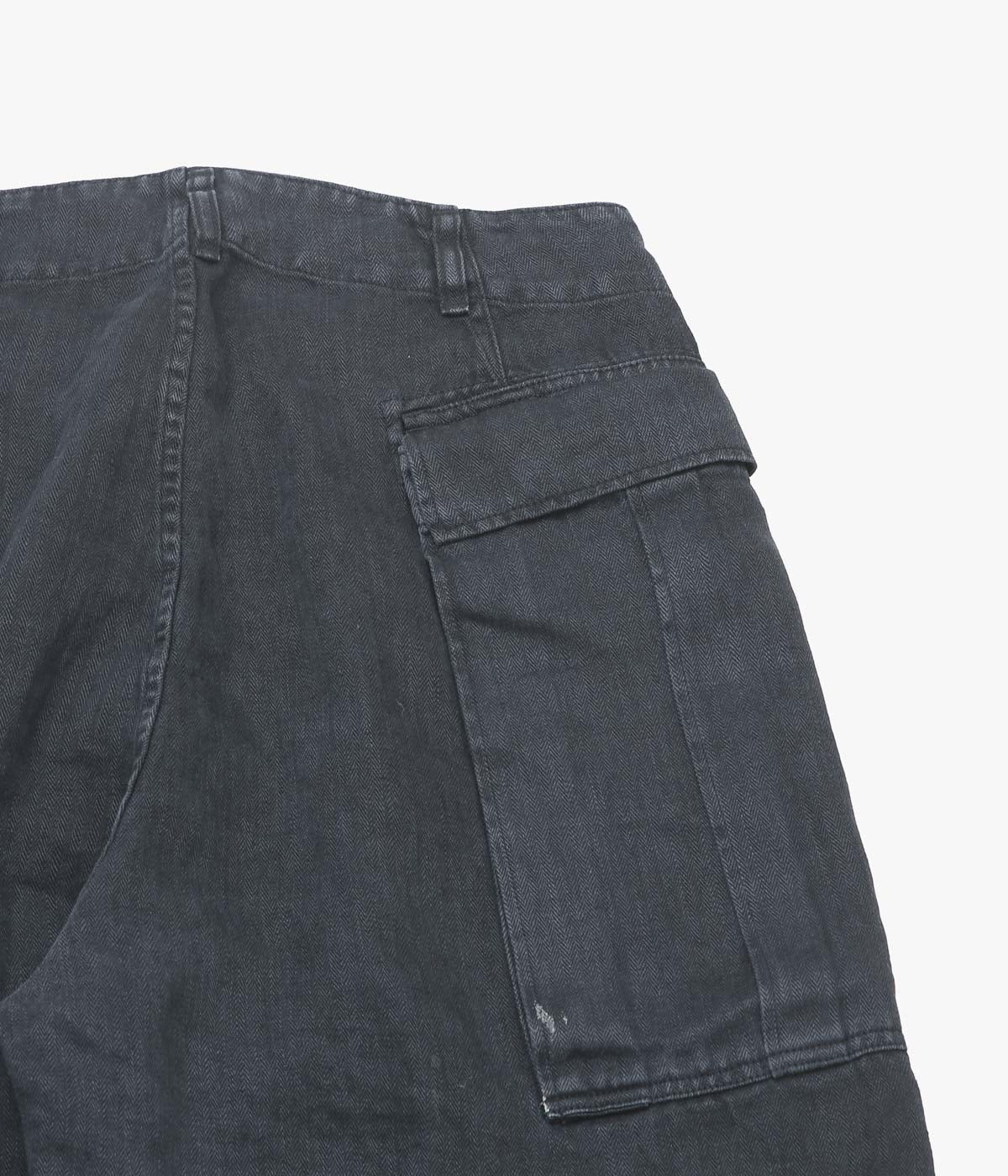 HERILL "HBT LINEN CARGOPANTS" (BLACK)