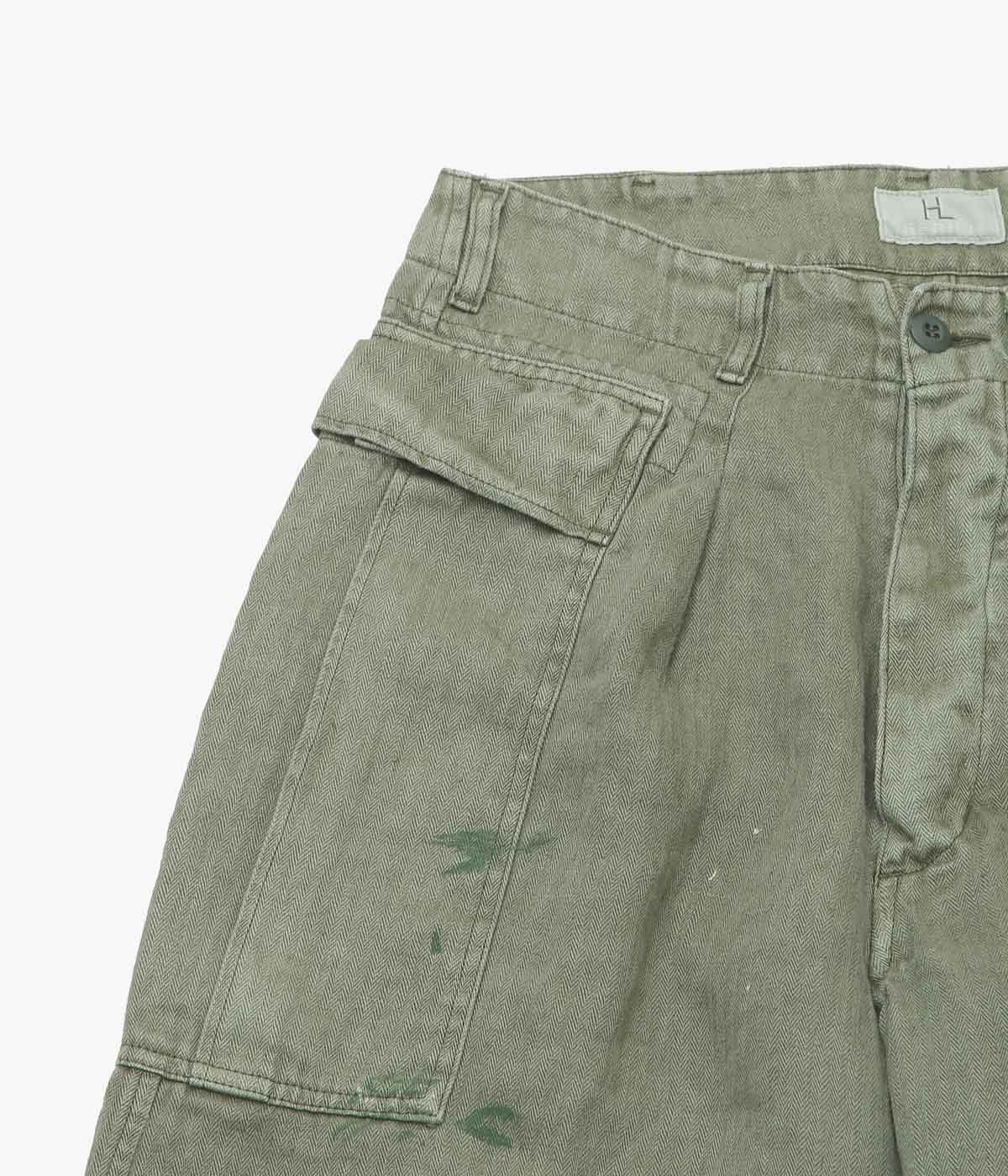 HERILL "HBT LINEN CARGOPANTS" (OLIVE DRAB)