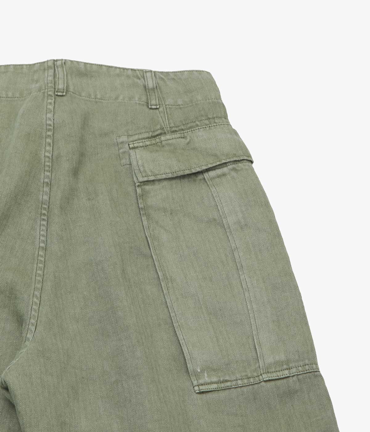 HERILL "HBT LINEN CARGOPANTS" (OLIVE DRAB)