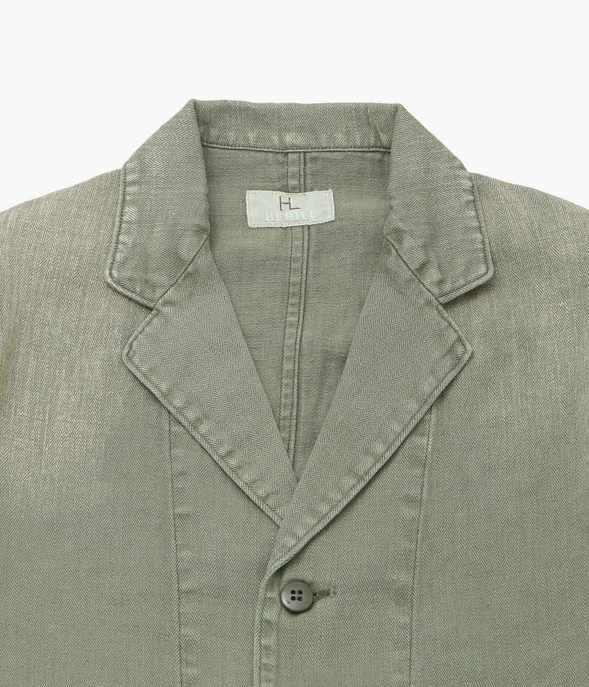 HERILL ''HBT LINEN WORKJACKET'' (OLIVE DRAB)