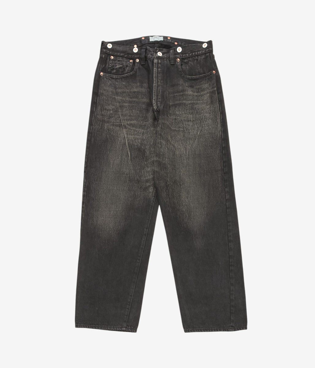 HERILL ''ISLAND DENIM XX JEANS'' (BLACK VINTAGE WORM)