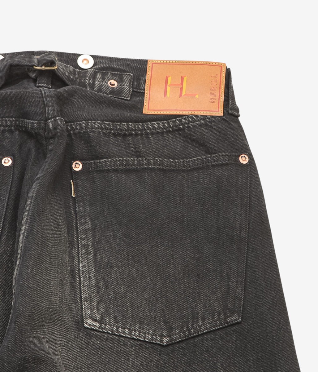 HERILL ''ISLAND DENIM XX JEANS'' (BLACK VINTAGE WORM)