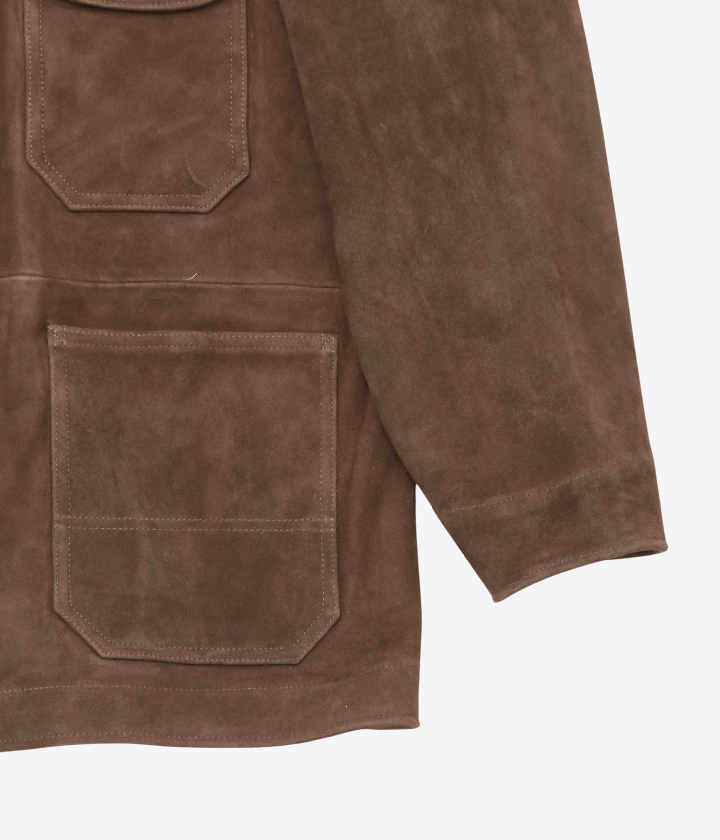 HERILL "LAMBSUEDE RAILROAD CHORE JACKET" (BROWN)