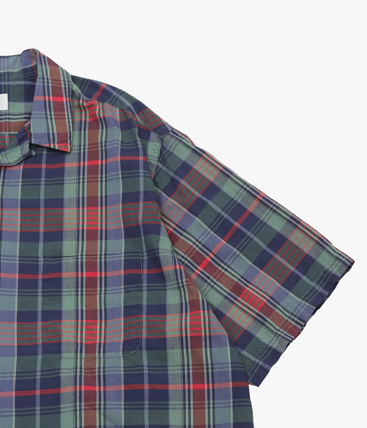 HERILL ''LAWNCHECK OPENCOLLAR SHIRTS''(BLUE CHECK)
