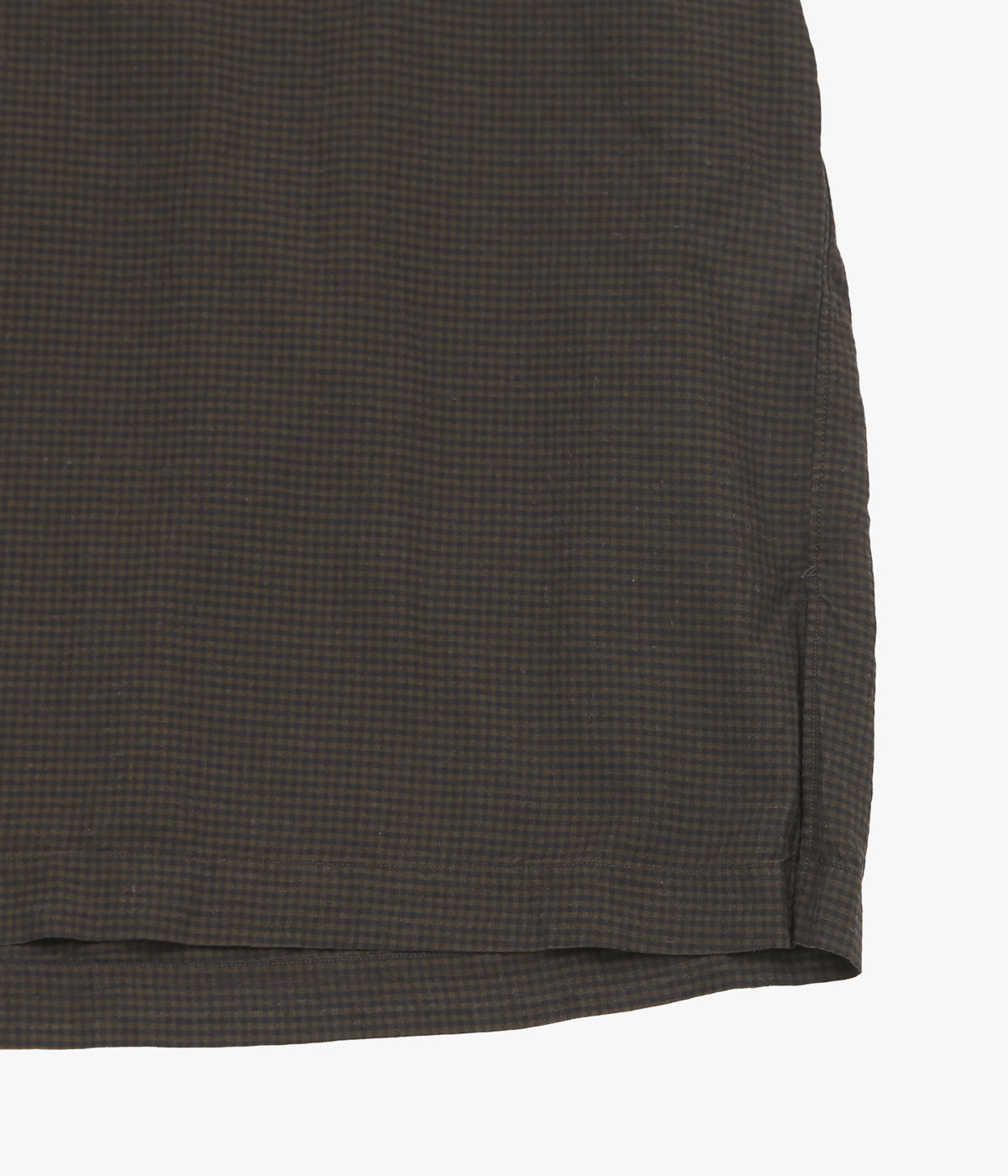 HERILL ''LAWNCHECK OPENCOLLAR SHIRTS'' (BROWN)