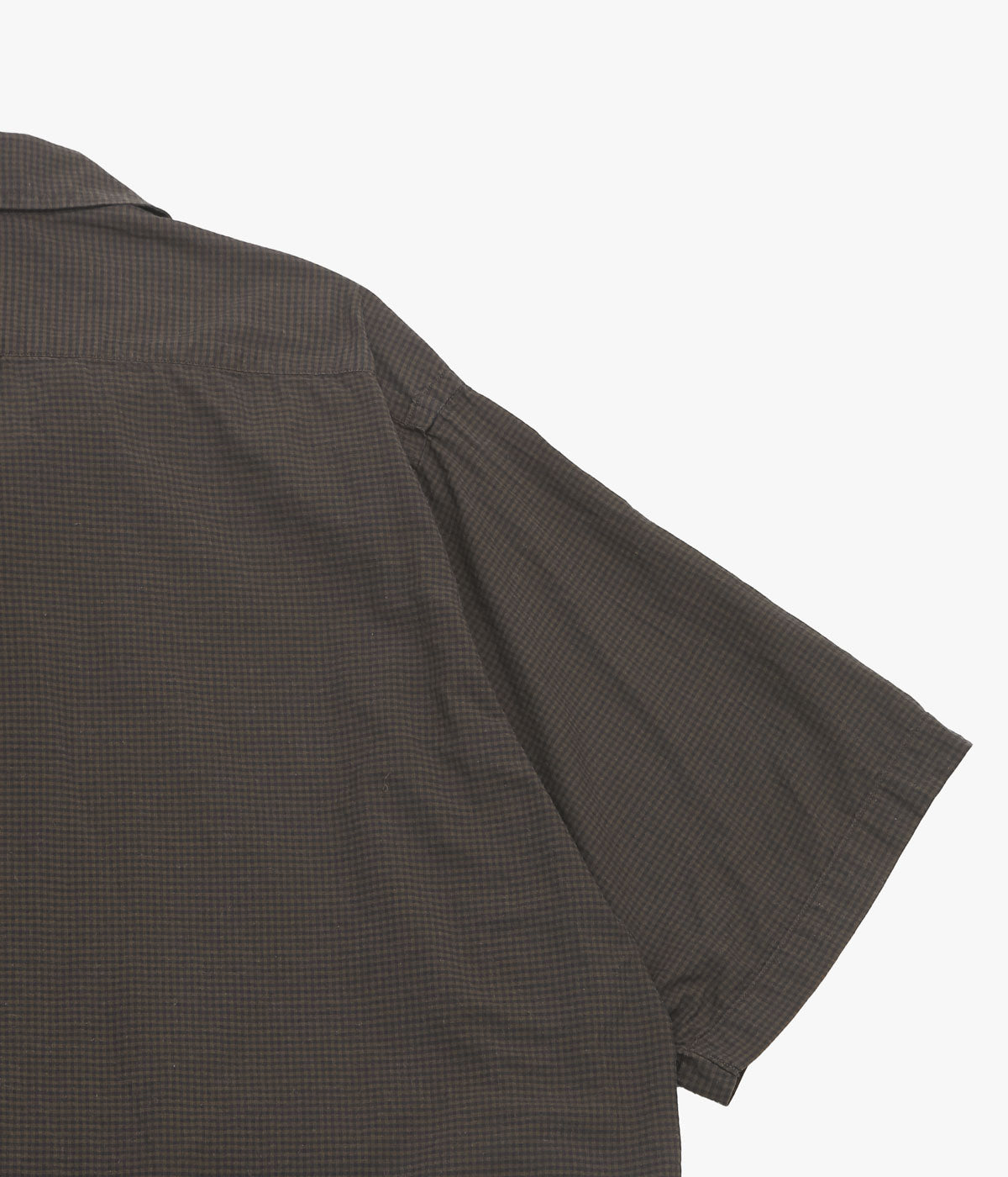 HERILL ''LAWNCHECK OPENCOLLAR SHIRTS'' (BROWN)