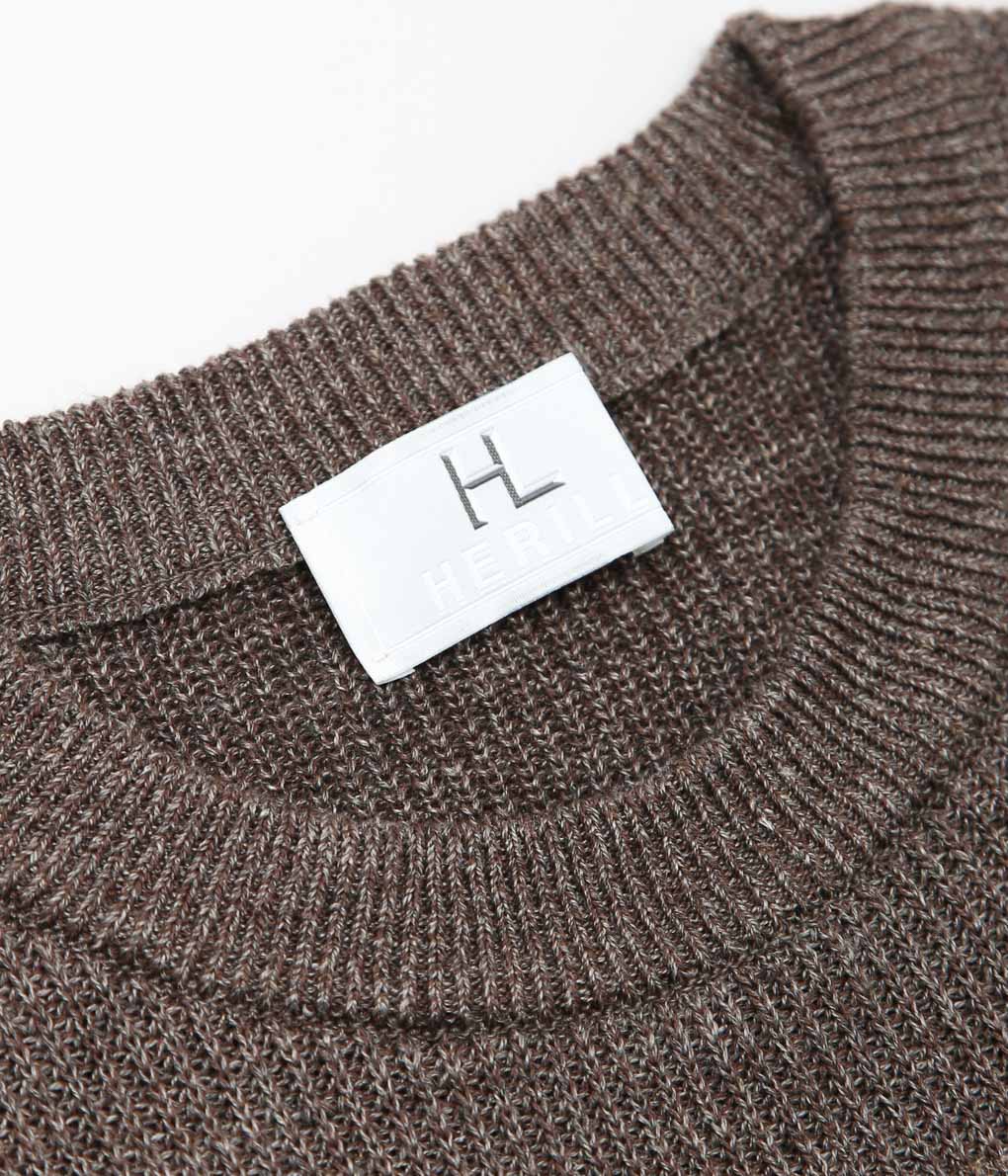 HERILL ''LINEN / COTTON RIBSTITCH C/N'' (BROWN)