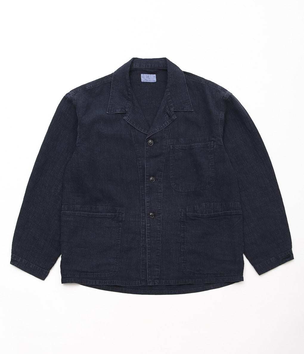 HERILL ''LINEN P41 COVERALLJACKET'' (NAVY)